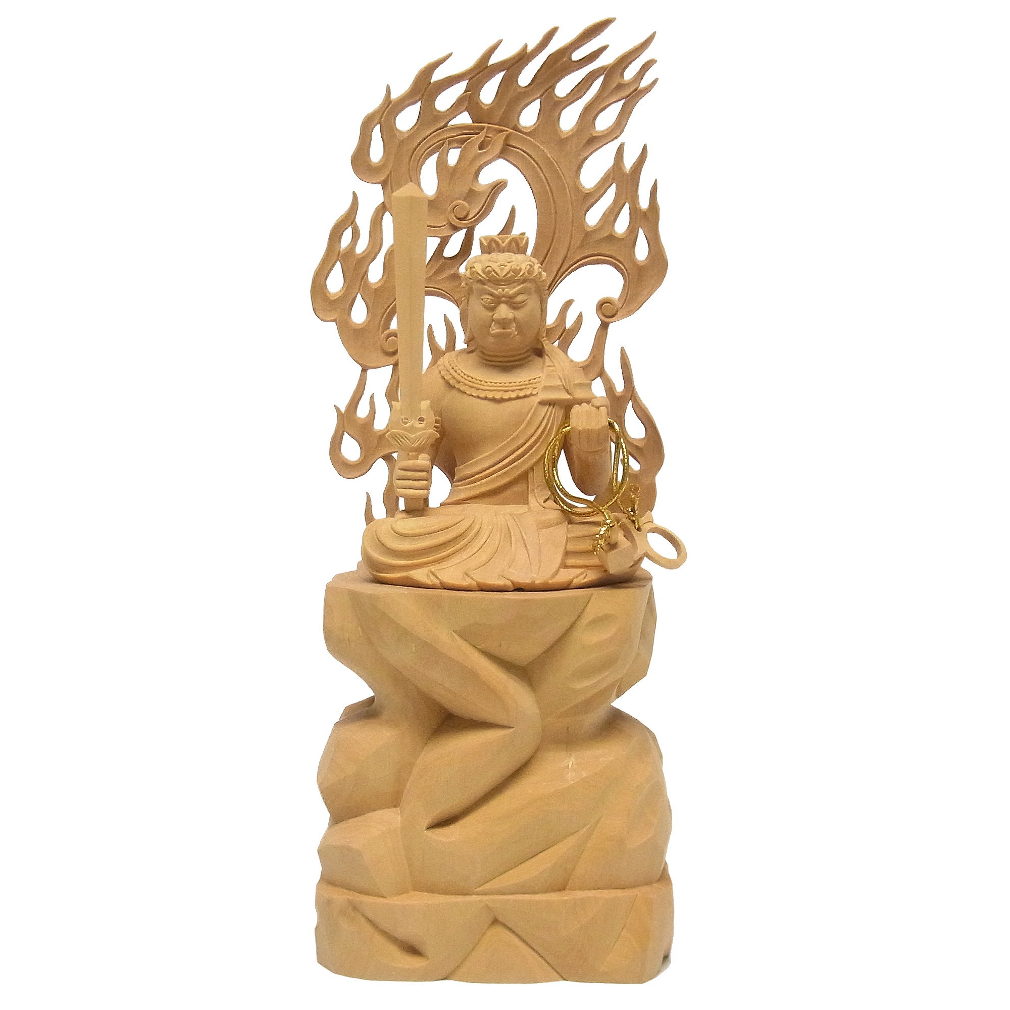 不動明王　座王　仏像　玉眼　木彫り　オブジェ　置物　仏教美術　オブジェ　置物 不動明王 座王 仏像 玉眼 木彫り オブジェ 置物 仏教美術